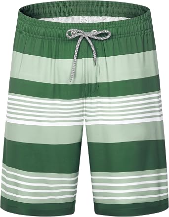 Men's Swim Trunks Quick Dry Bathing Suit Swimming Board Shorts Mesh Lining Beach Swimwear